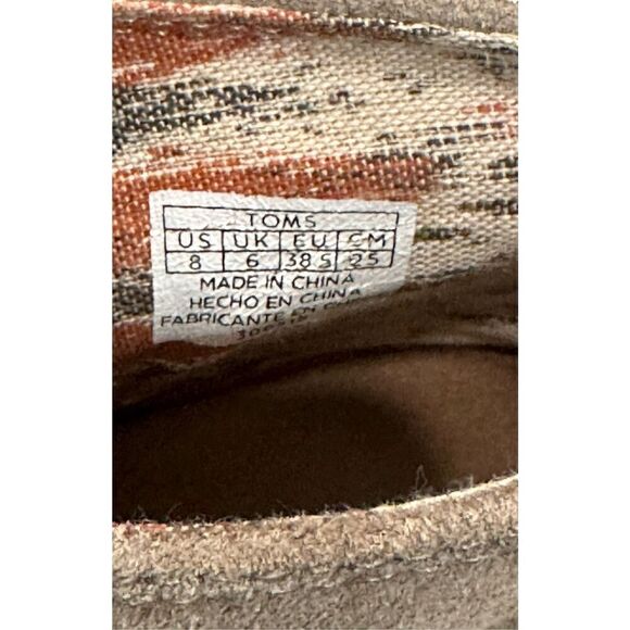 Toms Boots Desert Wedge Heels Lace Up Ankle Booties Beige Suede Comfort - Picture 7 of 9